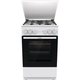 Gorenje, GK5A22WH, Gas and electric cooker with 67L HomeMade oven and 4 high-efficiency burners, White