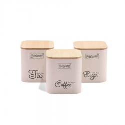 JUEGO DE RECIPIENTES DE METAL 3 PIEZAS MR-1775-3S-IVORY