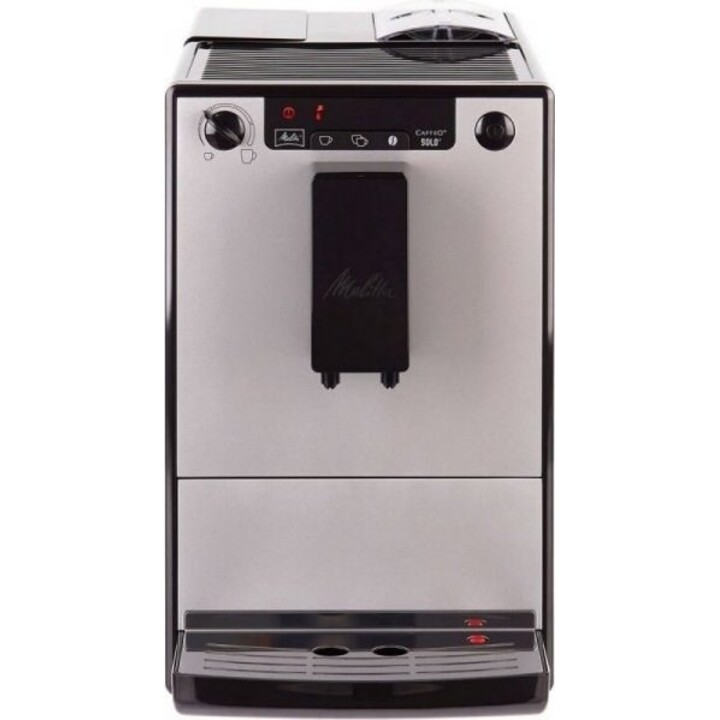 Melitta Solo Pure E950-666 Cafetera espresso negra y plateada