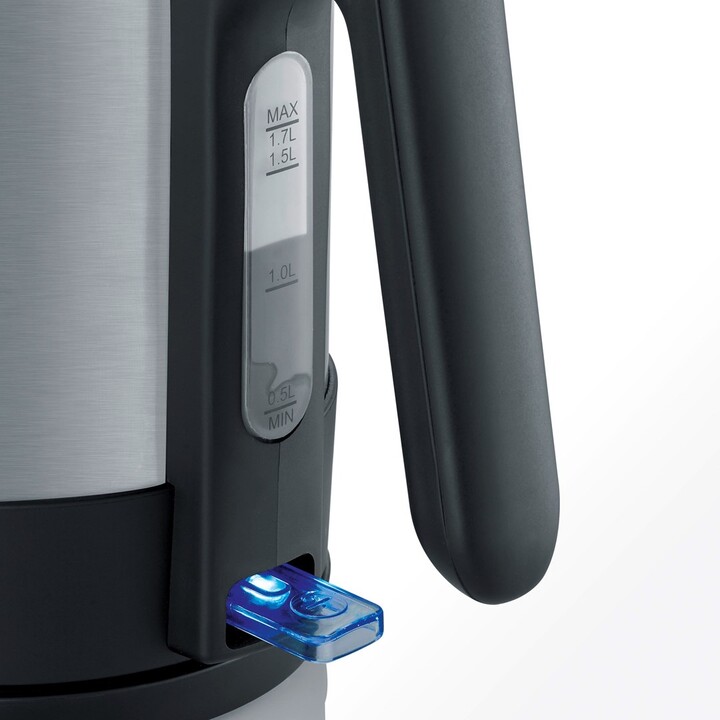 Bollitore elettrico Severin WK 3409 1,7 L 2200 W Nero, Acciaio inossidabile