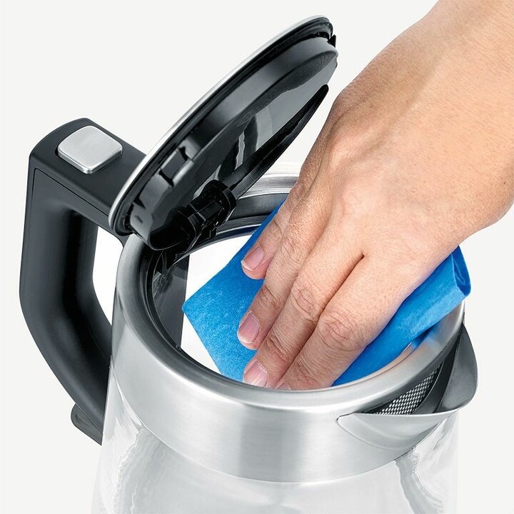 Severin WK 3468 Bollitore elettrico 1 L 2200 W Nero, Acciaio inossidabile, Trasparente