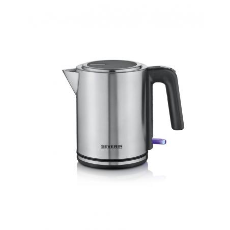 Severin WK 3489 tetera eléctrica 1 L 2400 W Negro, Plata