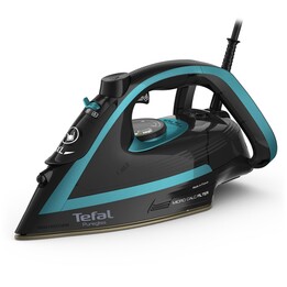 Tefal Puregliss FV8066 Ferro da stiro a vapore con asciugatura rapida Durilium AirGlide Piastra autopulente 3000 W Nero, Blu