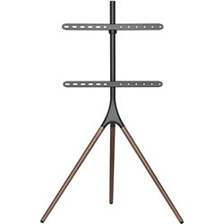 Techly 105209 Floor Stand for 45-65\" LCD/LED/Plasma Screens, Easel Style, Dark Walnut