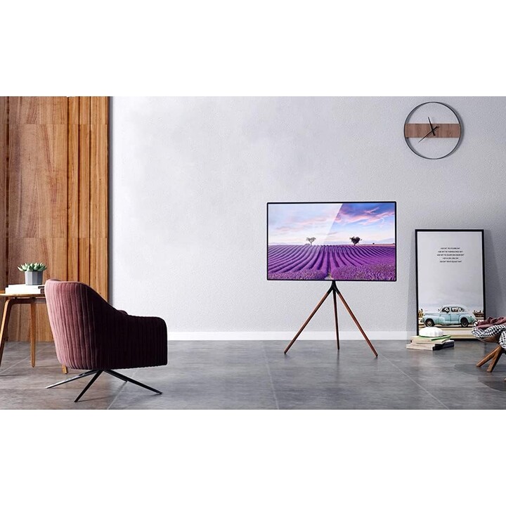 Techly 105209 support de sol pour TV LCD/LED/Plasma 45-65" noyer foncé