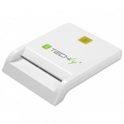 Techly Compact Smart Card Reader/Writer USB2.0 White I-CARD CAM-USB2TY lector de tarjeta inteligente Interior Blanco