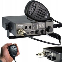 Rádio CB AM/FM Luiton LT-298 ASQ com plugue para acendedor de cigarros, preto