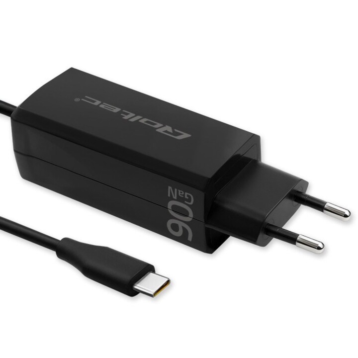 Qoltec 52420 90-W-GaN-Superschnellladegerät | 5–20 V | 3–4,5 A | USB-C 3.1