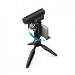 Sennheiser MKE 400 Mobile Kit - micrófono supercardioide de condensador con filtro de paso bajo y trípode Manfrotto