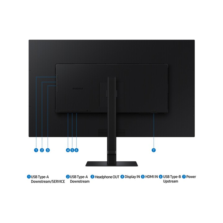 Monitor Samsung S80D PC 94 cm (37") 3840 x 2160 pixels 4K Ultra HD LCD Preto