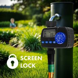 GreenBlue Controlador de riego electrónico, programador, fuente de alimentación 2x1,5V AA, GB390