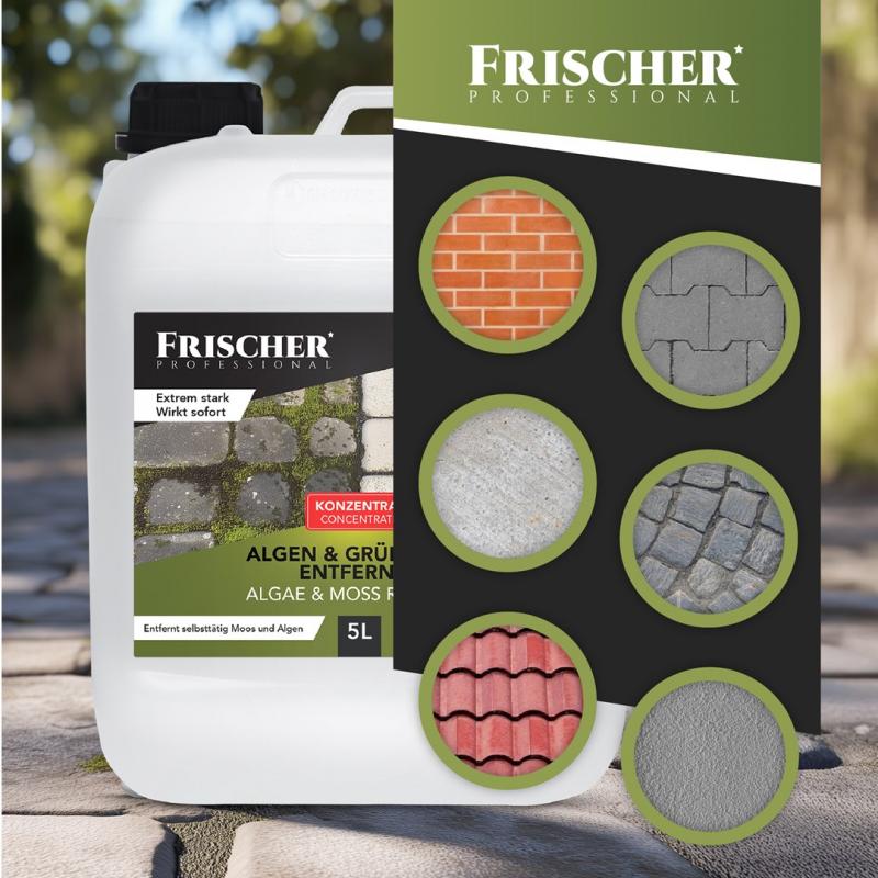 Eliminador de musgo, algas y crecimiento verde Frischer 5l