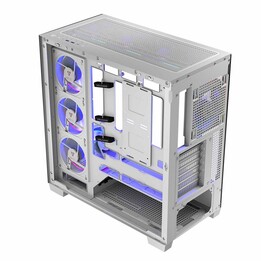Mala para computador MODECOM VOLCANO STELLAR ARGB MIDI 8F Branco