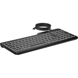 HP Teclado con cable retroiluminado multidispositivo 405