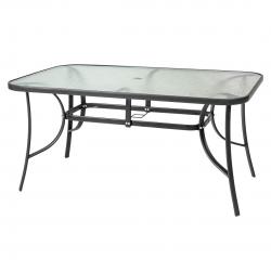 Mesa de jardín con tablero de cristal NEPTUN 150x90x70