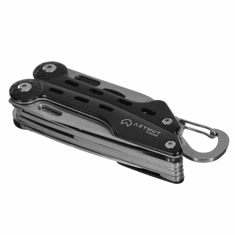 Multiherramienta AZYMUT Turon - 10 herramientas + mosquetón + bolsa para cinturón (H-P224108)