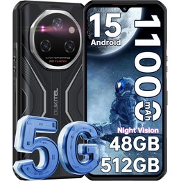 OUKITEL WP55 Pro 5G 6.6 pulgadas 11000 mAh 16GB 512GB Dual SIM Negro Rugged