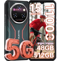 Oukitel WP55 Pro 5G 6,6 polegadas 11000 mAh 16GB 512 GB Dual Sim Vermelho Robusto