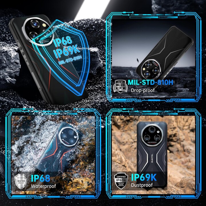 OUKITEL WP55 5G 6.6 pulgadas 11000 mAh 12 GB 256 GB Dual SIM Negro Rugged