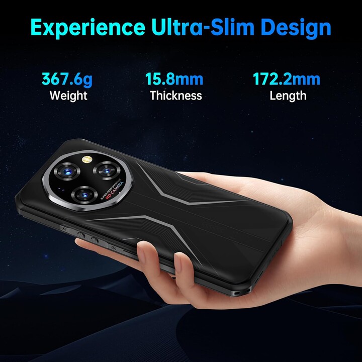 OUKITEL WP55 5G 6.6 pulgadas 11000 mAh 12 GB 256 GB Dual SIM Negro Rugged