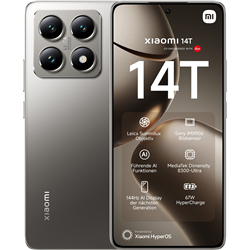 Xiaomi 14T 5G, 12GB 256GB, Smartphone with 6.67\" AI Display, Dual SIM, Titanium Gray
