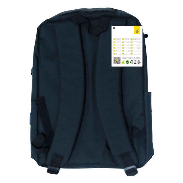 Zaino in nylon R4008 / Laptop fino a 16 / Idrorepellente / Nero / One+