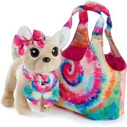 Simba 105890008 Chichi Love Batik Style, Plush Dog, Chihuahua, 20 cm, bolsa en Batik, hippie, festival, peluche, de 3 años