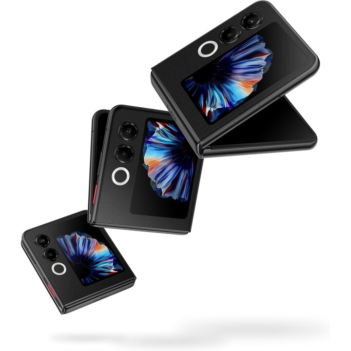 ZTE Nubia Flip 2 5G, 8GB + 256GB, Foldable Smartphone with AI, 6.9 120Hz FHD + AMOLED Display, 50MP, Black