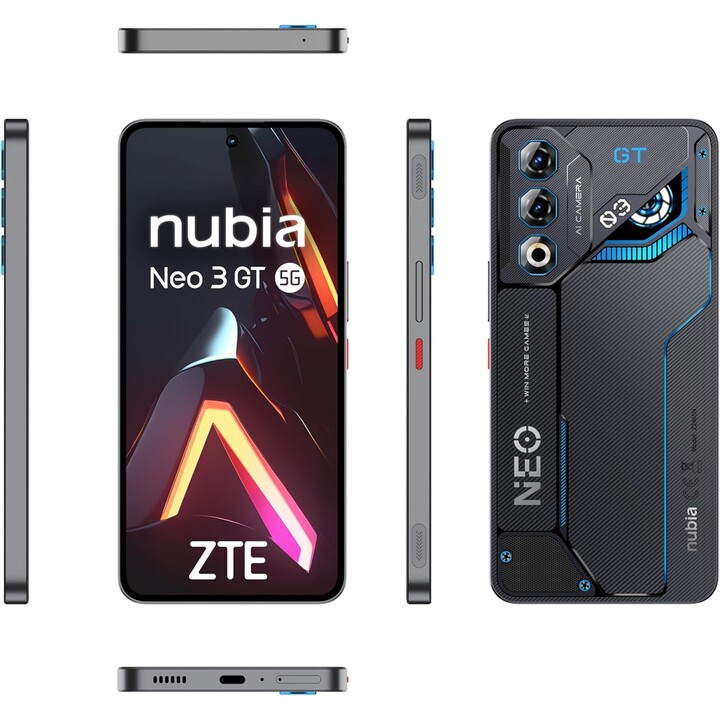 Nubia Neo 3 GT 5G, 12GB 256GB, 6.8 OLED FHD+, 5000mAh, Negro