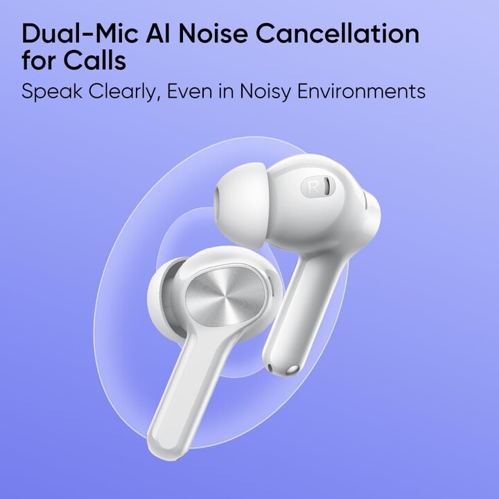 Realme buds T200 lite, controladores dinámicos de 12.4 mm, hasta 48 horas, 45 mm, impermeables IPX4, gris