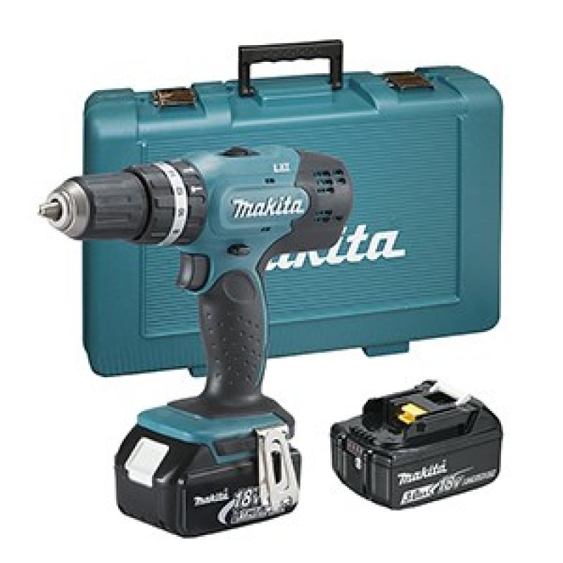 Makita DHP453RFE taladro 1300 RPM Sin llave 1,8 kg Verde