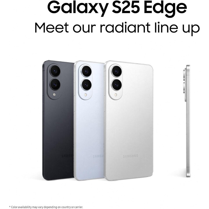 Samsung Galaxy S25 Edge, 12 GB 256 GB, smartphone AI, fotocamera da 200 MP, blu ghiaccio in titanio
