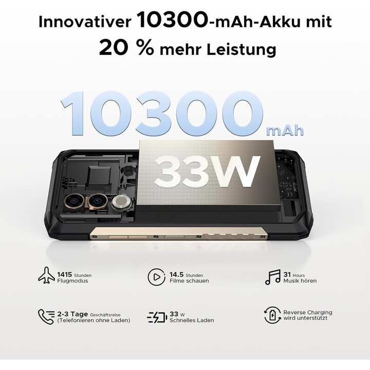 Doogee Blade 20 Turbo 5G, 32GB + 256GB/TF 2TB, telefono cellulare AI, 10300MAH/33W, fotocamera AI da 50 MP, display IPS da 6,6