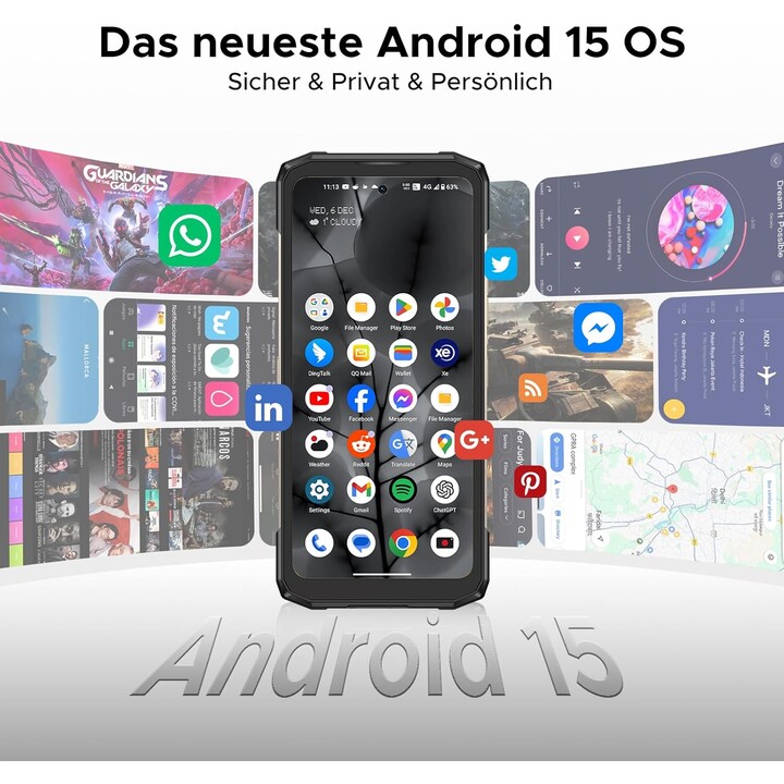 Doogee Blade 20 Turbo 5G, 32GB + 256GB/TF 2TB, teléfono móvil AI, 10300mAh/33W, cámara de IP de 6.6 pulgadas, oro