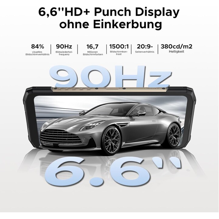 DOOGEE Blade 20 Turbo 5G, 32GB + 256GB/TF 2TB, AI Mobile Phone, 10300mAh/33W, 50MP AI Camera, 6.6 Inch IPS Display, Gold