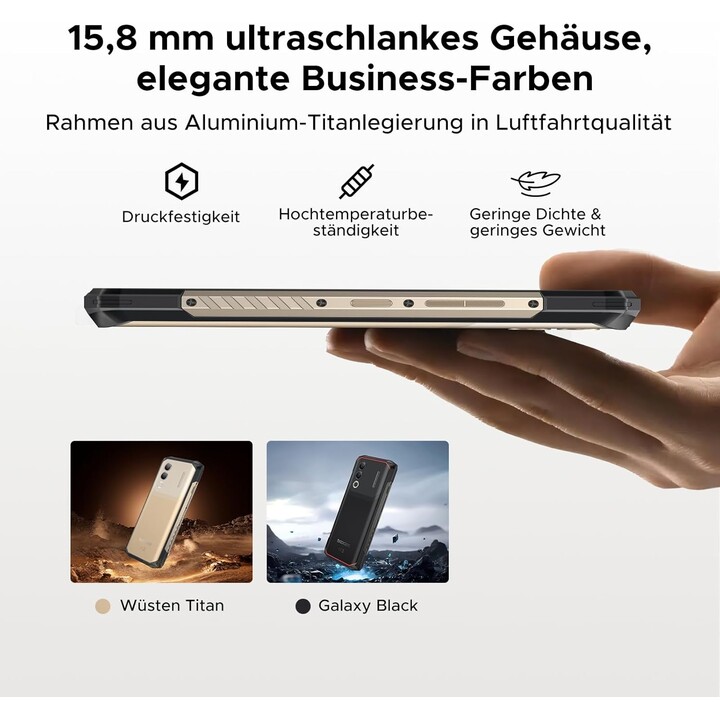 Doogee Blade 20 Turbo 5G, 32GB + 256GB/TF 2TB, teléfono móvil AI, 10300mAh/33W, cámara de IP de 6.6 pulgadas, oro