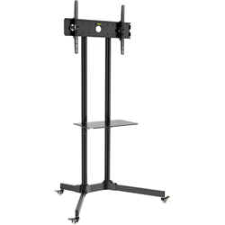 Carro de suelo Techly con soporte para estantes para LCD/LED/Plasma de 30-65"