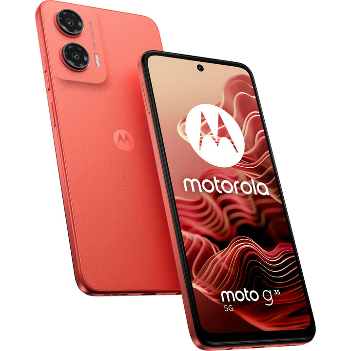 Motorola Moto G35 5G Smartphone, 8/256 GB, 6,72 FHD+ Display, Câmera de 50 MP, 5000 Mah, Android 14, GUAVA RED