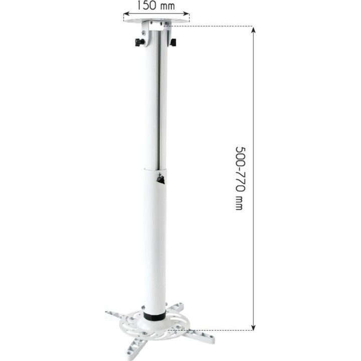 Techly ICA-PM 104MW Extendable projector ceiling mount 500-770 mm white