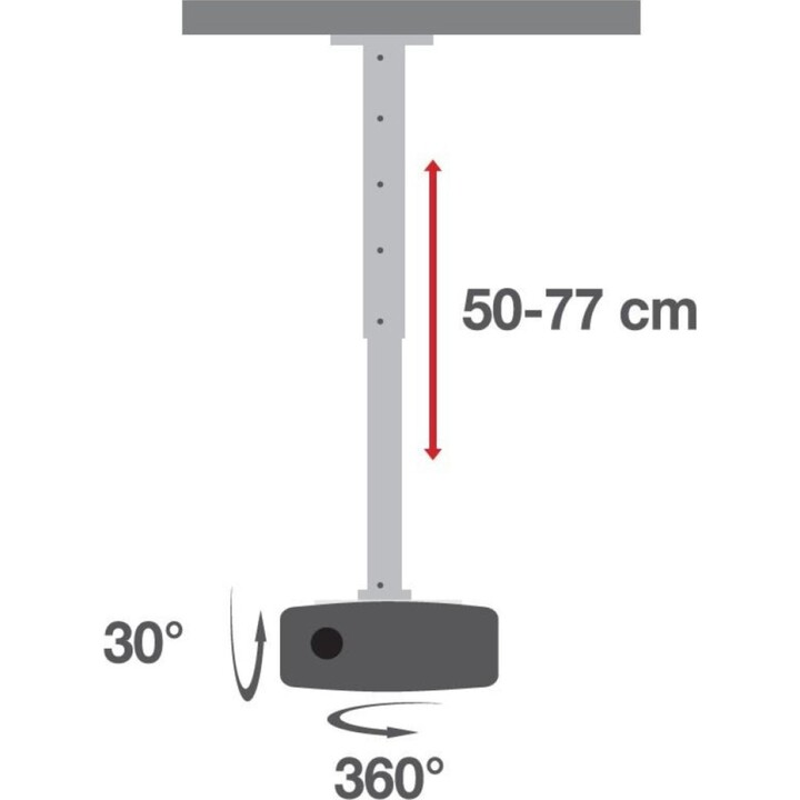 Techly ICA-PM 104MW Extendable projector ceiling mount 500-770 mm white