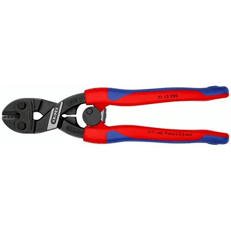 Cortadores compactos de parafusos compactos de knipex, comprimento 200 mm, superfície lacada, garras com vários componentes