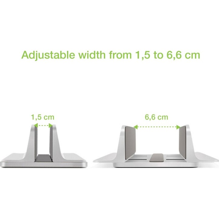 TECHLY ICA-TBL 010 supporto verticale per notebook in alluminio argento