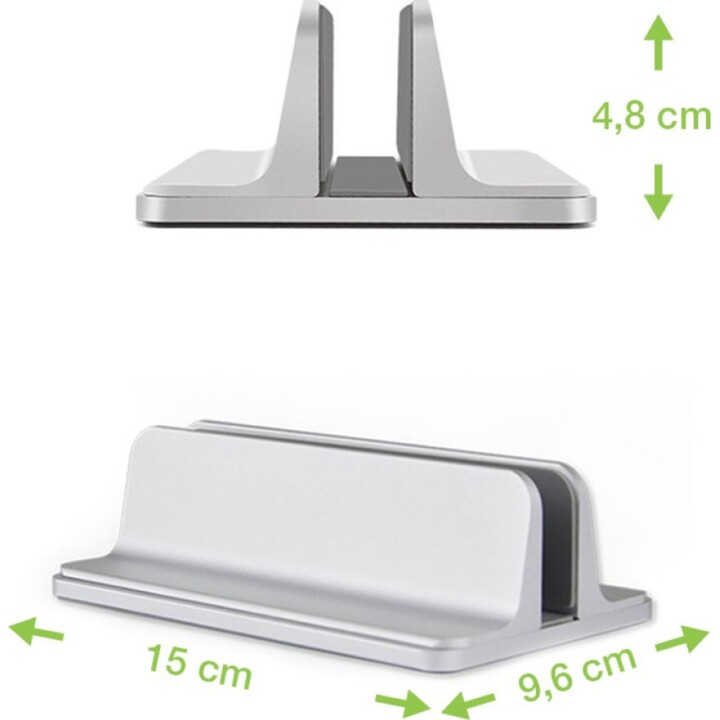 TECHLY ICA-TBL 010 support vertical pour ordinateur portable en aluminium argent