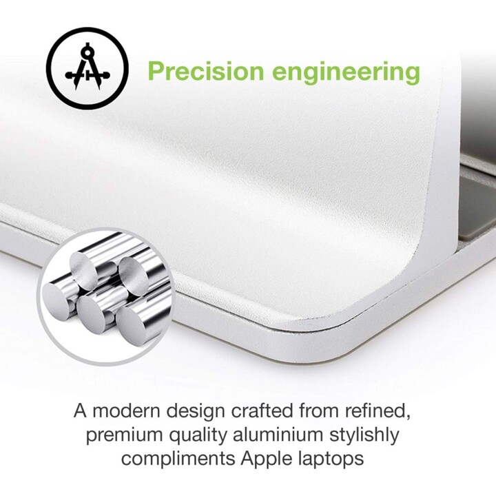TECHLY ICA-TBL 010 supporto verticale per notebook in alluminio argento