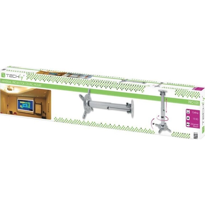 Techly ICA-PM 104XL Professional projector ceiling mount extension 110-197 cm silver