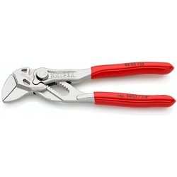 Mini alicates llave Alicates y llave en una sola herramienta, Longitud 125 mm, Superficie cromada