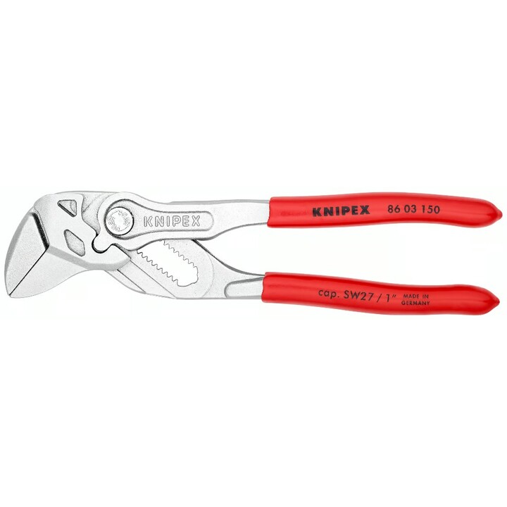 KNIPEX, Alicate Llave 150mm, Acero Eléctrico, Rojo