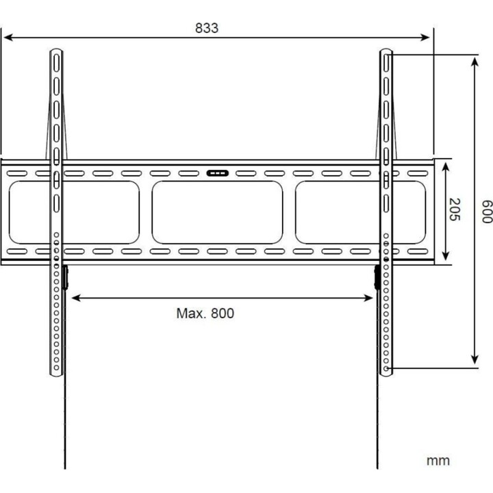 TECHLY ICA-PLB 860 soporte de pared fijo para TV 42-80" negro
