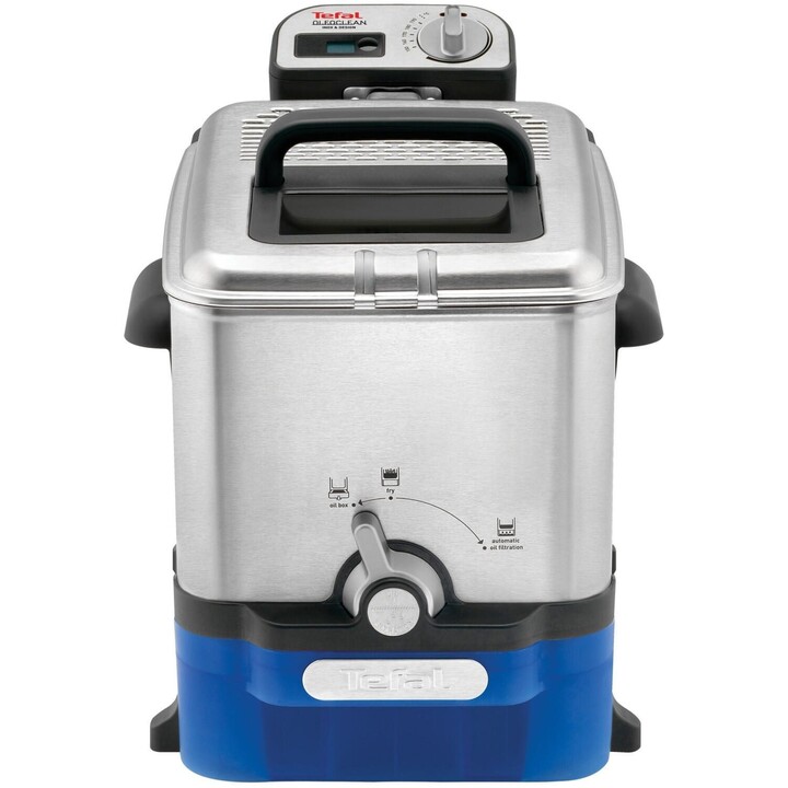 Friggitrice Tefal Oleoclean, 3,5 l, argento/nero/blu