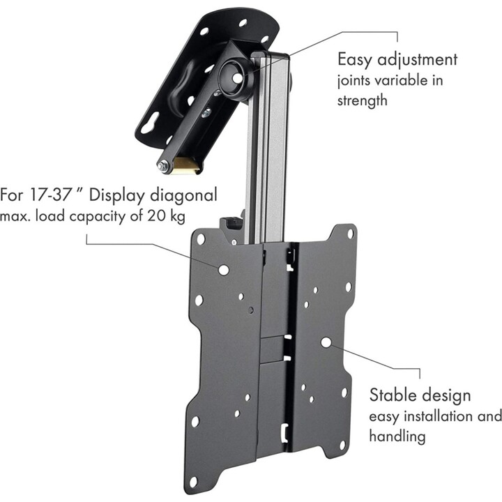 TECHLY ICA-CPLB 222 Supporto a soffitto retrattile per TV LED/LCD 17-37 nero